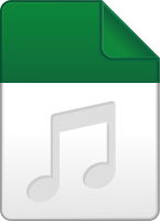 Dark green audio file icon vector data for free
