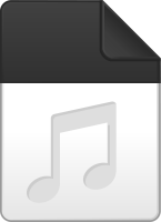 Gray audio file icon vector data for free