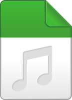 Green audio file icon vector data for free