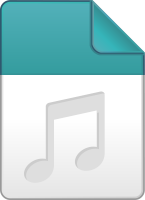 Light blue audio file icon vector data for free