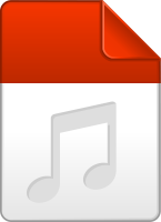Orange audio file icon vector data for free