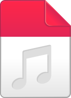 Pink audio file icon vector data for free