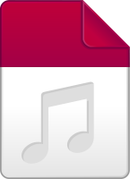 Purple audio file icon vector data for free