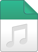 Turquoise blue audio file icon vector data for free