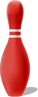 Red bowling pin free vector data.