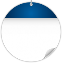 Circle Calendar Date Icon NAVY BLUE