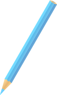 COLOR PENCIL LIGHT BLUE vector icon