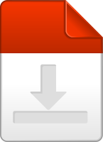 Orange download file icon vector data for free
