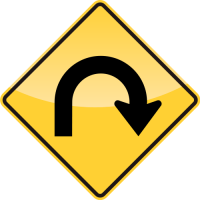 HAIRPIN CURVE Sign