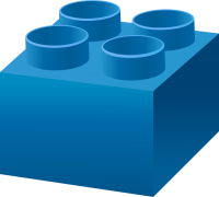 Blue LEGO BRICK vector data for free.