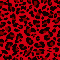 Seamless red leopard texture pattern