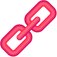 Link Icon 3D Pink vector data.