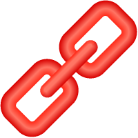 Link Icon 3D Red vector data.