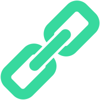 Light green link icon. Vector data.