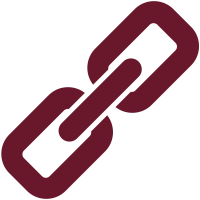 Purple link icon. Vector data.
