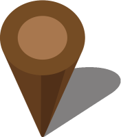 Simple location map pin icon3 brown free vector data