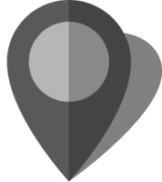 Simple location map pin icon10 gray free vector data