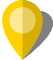 Simple location map pin icon10 yellow free vector data