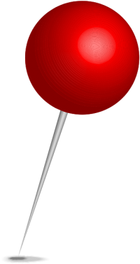 Location map pin red sphere. Free vector data(SVG).