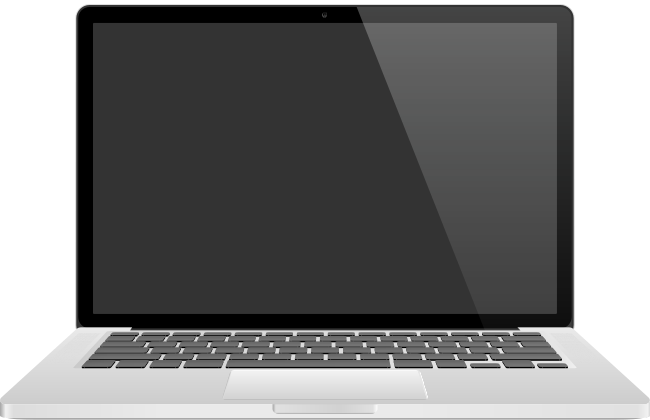 black apple laptop icon