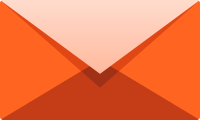 Orange E mail icon free vector data.