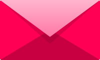 Pink E mail icon free vector data.