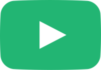 light green movie play button vector icon