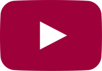 purple movie play button vector icon