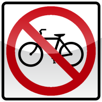 NO BICYCLE Sign