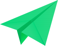Green paper plane, paper aeroplane vector  icon  data for free