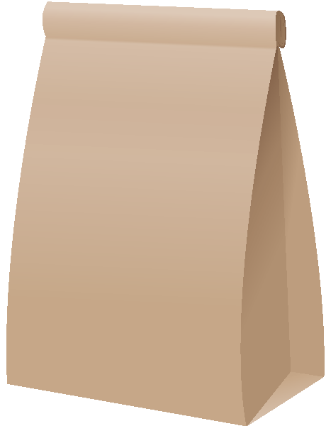 PAPER BAG ORANGE vector icon, SVG(VECTOR):Public Domain, ICON PARK