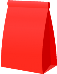 PAPER BAG RED2 vector icon