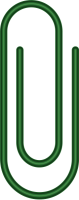 Dark Green Paper Clip Vector Data for Free