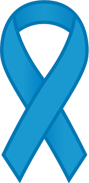 Light Blue Ribbon Icon Decal