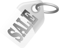 SALE TAG WHITE vector icon