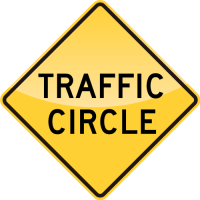 TRAFFIC CIRCLE Sign