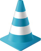Light Blue Traffic Cone vector data for free