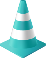 Turquoise Blue Traffic Cone vector data for free