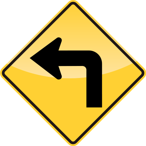 TURN LEFT Sign | SVG(VECTOR):Public Domain | ICON PARK | Share the