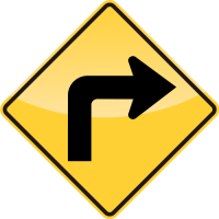 TURN RIGHT Sign