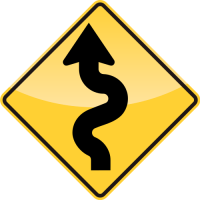 WINDING ROAD Sign