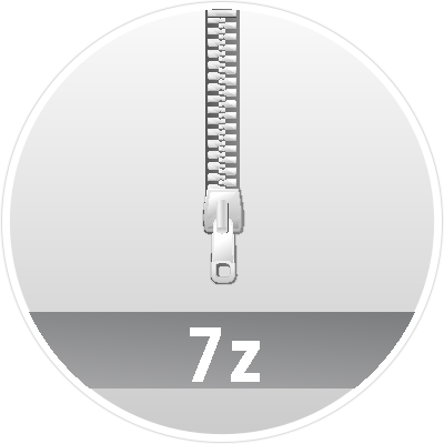 "7Z" data compression icon Circle