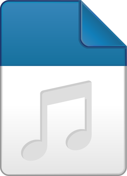 Blue audio file icon vector data for free