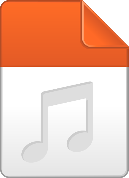 Light orange audio file icon vector data for free