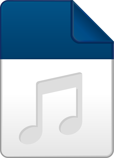 Navy blue audio file icon vector data for free