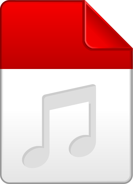 Red audio file icon vector data for free