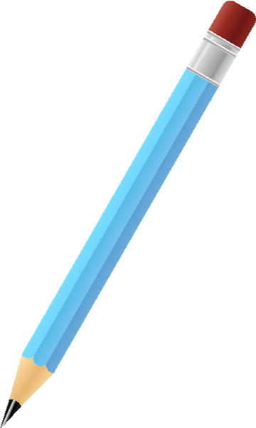 BLACK PENCIL LIGHT BLUE vector icon