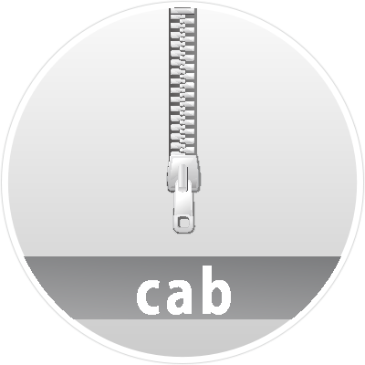 "CAB" data compression icon Circle