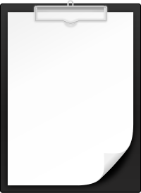 BLACK CLIPBOARD vector icon