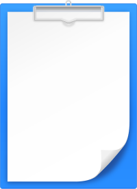 BLUE CLIPBOARD vector icon